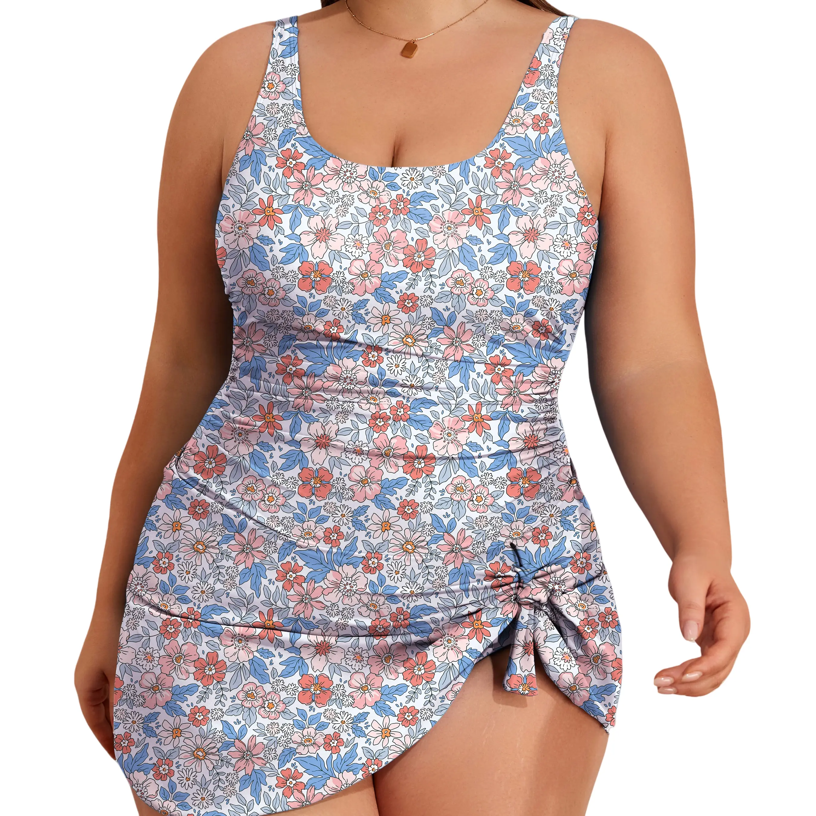 Eomenie Plus Size Swimdress for Women One Piece Swimsuit Tummy Control Swim Dresses Skirt Bathing Suit Outdoorfun Plussizefashion Dress Summerfashion