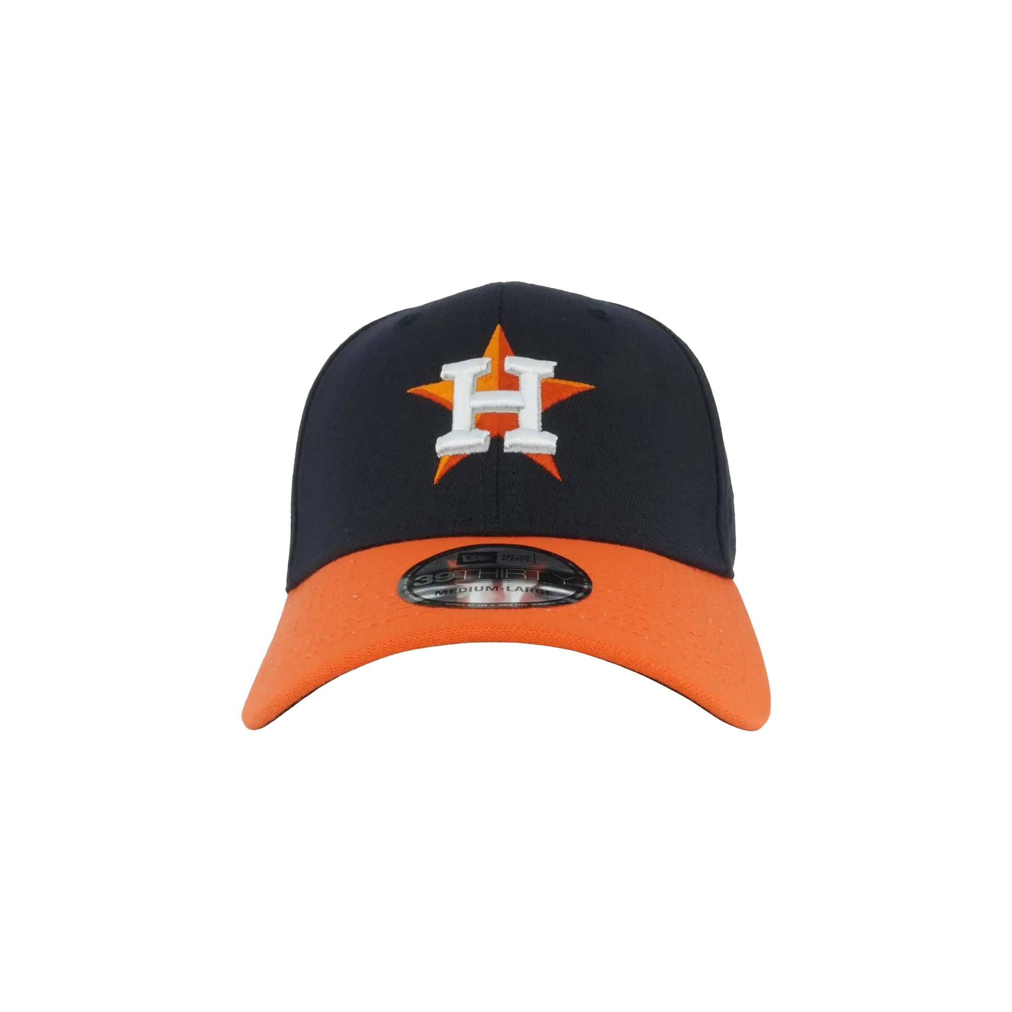 39THIRTY Houston Astros Team Classic Flex Fit Hat "Black / Orange - Visor" NE584