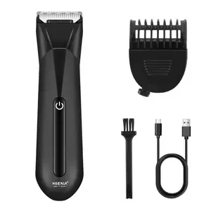 Bikini Trimmer for Men｜USB Rechargeable Electric Body Groomer with Replaceable Steel Blades Underarm Trimmer. Safe, Fast & Gentle for Personal Care Body Hair Trimmer Cordless Rechargeable Trimmer
