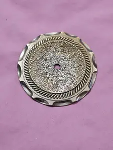 Vintage Round 2.5" Brass Tone Door Knob Drawer Pull Backplate