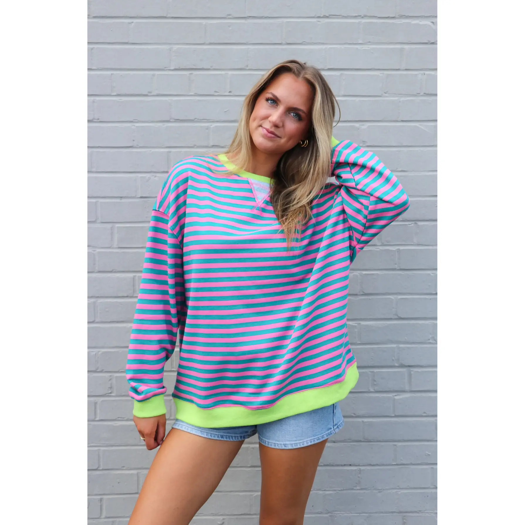 Colorline Oversized Striped Top