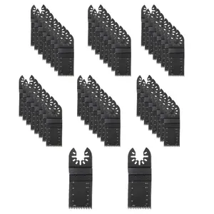 Findmall 50Pcs Oscillating Tool Blades for 1-3/8 Inch Multi Tool Blades - Accurate for Wood and Plastic, Longer Wavy Tooth Design