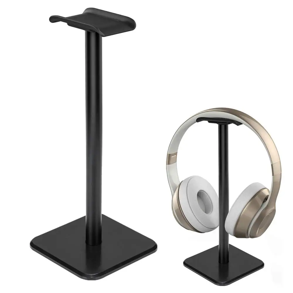 Headphone Stand Gaming Headset Holder Universal Aluminum Metal Headphone Holder Hanger with Aluminum Supporting Bar Flexible Headrest ABS Solid Base for All Headphone,White