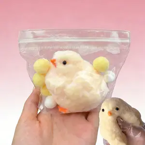 Handmade Chick Squeeze Toys Ultra Soft Squishy Fidget Toys Silicone Squishies Toys for Stress Relief ( Chicken )