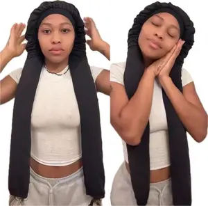 Bonnet for Sleeping,Long Braids Hair Bonnets for Women,2 in 1 Long Hair Protection & Breathable,Bonnet for Braids