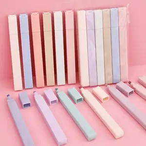 12Pcs Cute Color highlighter Set, Highlighter Marker, Soft Grip, Quick Drying Formula - Soft and Vibrant Colors (Pink, Green, Yellow, Orange, Purple, Red, Grey, Brown) - Perfect for Diary, School, Office, Halloween, Christmas, Thanksgiving - Perfect Gift