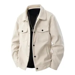 Men’s Corduroy Jacket – Autumn/Winter Warm-Collar Casual Coat, Multifunctional Pocket and Button Design, Machine Washable, Suitable for Everyday Casual Wear