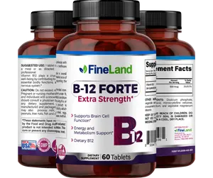 FineLand B-12 FORTE Supports Brain Cell Function, Energy and Metabolism Support, Dietary B12 Healthcare Supplement