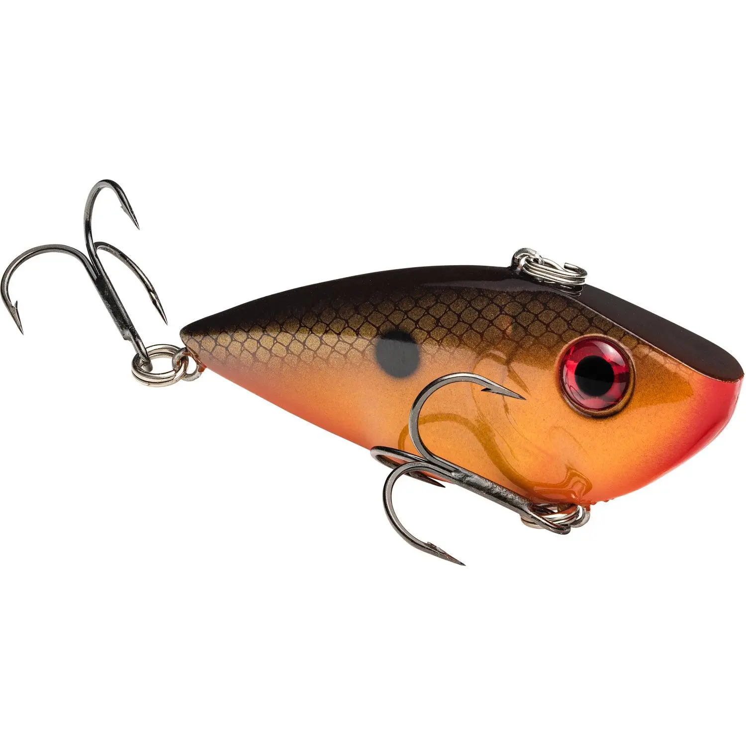 Strike King Red Eyed Shad Lipless Crankbait 3 Inch, 3/4 oz, Loud Rattles & Sticky VMC Vanadium Treble Hooks for Bass Fishing, Unmatched Vibrations, Angular Look Design