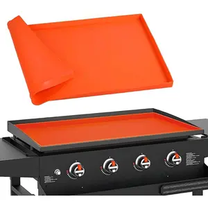 Silicone Griddle Cover for Blackstone 28 Inch Griddle, Heavy Duty Food Grade Silicone Mat,Protection Silicone Mat for Griddle (Orange)