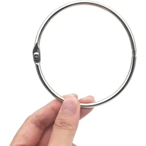 Office Book Rings 15 count Loose Leaf Binder Rings Metal  Key Rings Inner Diameter 80mm (3.1 inch)