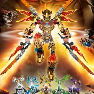 Warriors Action Figures Bionicle Building Blocks Bricks 2in1 Lewa Tahu Onua Umarak the Destroyer Toy Boy Kid Children Gifts