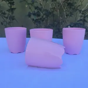 Set of 4 Small Pink Forest Cups for Drinks