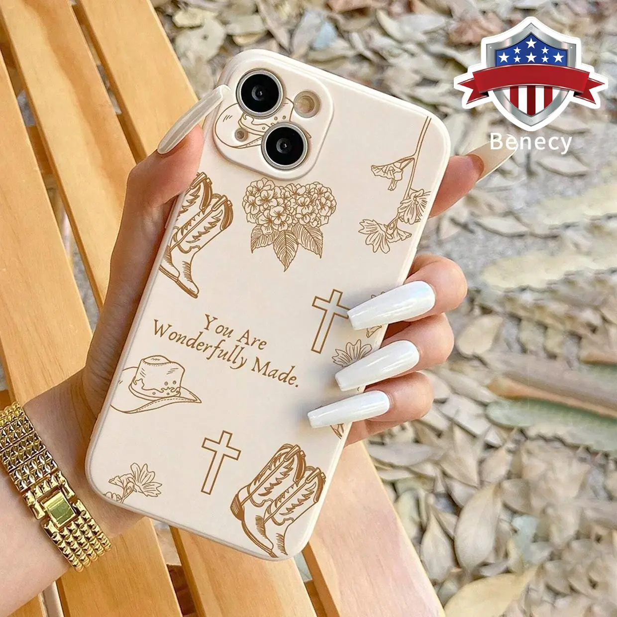 Retro Stylish Cowboy Hat with Cross Western Christian Pattern Silicone Phone Case, Military-Grade Shockproof Non-Slip Cover for iPhone 17,16,15,14 Pro Max,13,12,11,XR,XS,Air,Plus - Mobile Phone Accessories