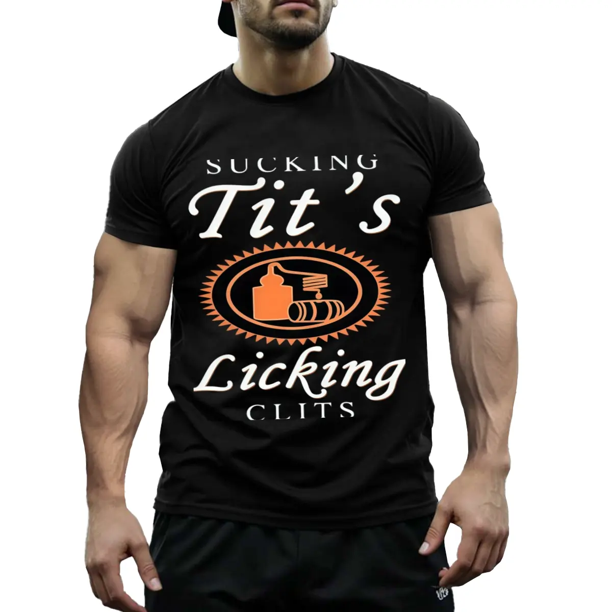 Sucking T and Licking C Funny Tito Drinking Humor Party T-Shirt, Tito Logo Party Vibes Design Graphic 2 Side Shirt, Unisex Cotton for Men and Women Menswear Top Fabric
