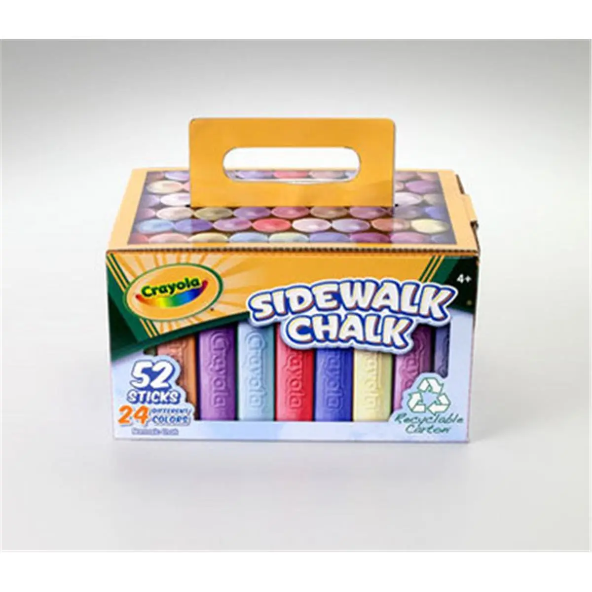 Crayola 48-Piece Sidewalk Chalk Set (Model 51-2048) - Office Stationery Writing & Correction Tool, Colorful Outdoor Art Supplies for Kids' Playground Sidewalk Designs