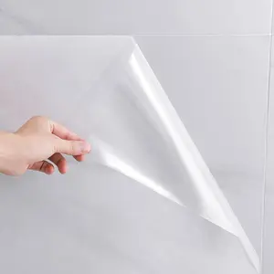 Clear Peel and Stick Wallpaper, Self-Adhesive Kitchen Backsplash Wall Tile Protector, Oil Proof Waterproof Contact Paper for Kitchen Cabinets, Whiteboard, Shelf Drawer Liner