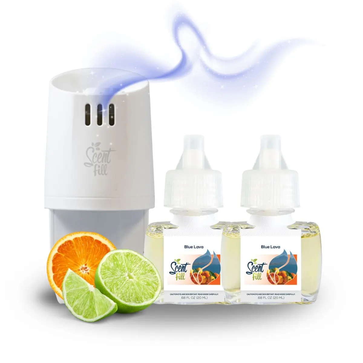 Blue Lava Plug in Refill Air Freshener Starter Kit