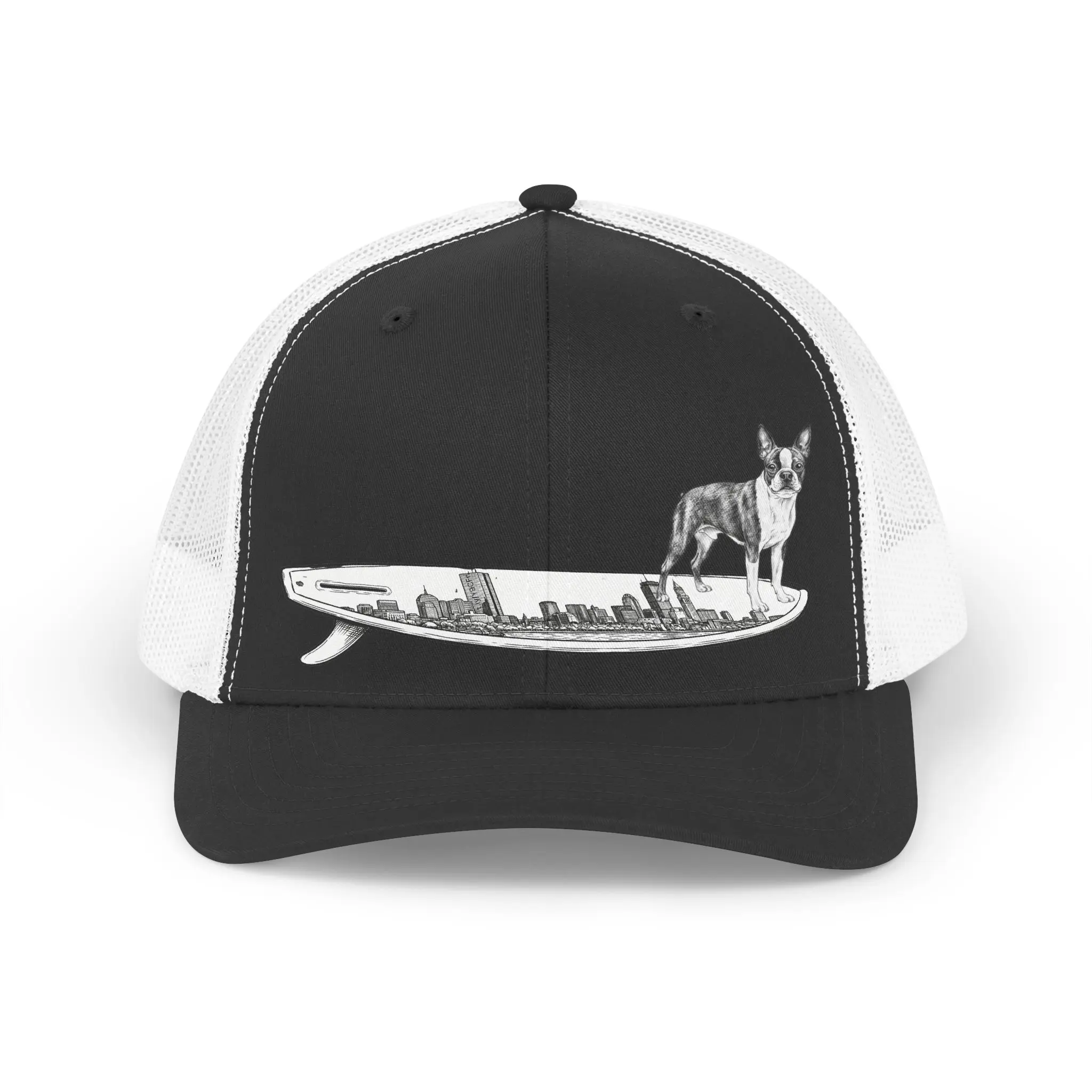 Boston Terrier Boston Skyline Trucker Hat