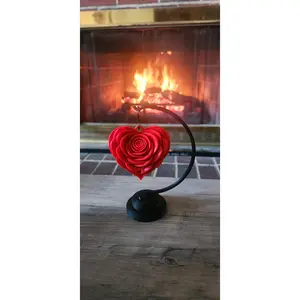 Heart Rose with Stand
