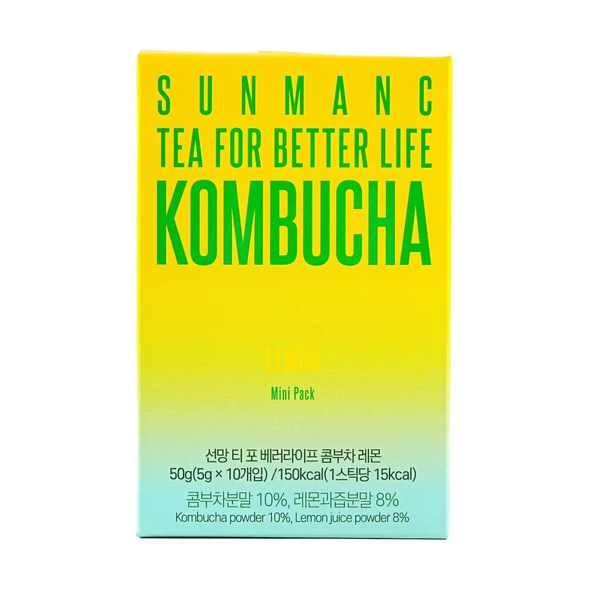 SUNMANC Korean Lemon Kombucha Drink - Refreshing Probiotic Fermented Tea, 16.9oz Bottles (Pack of 6)