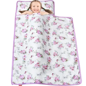 Moonsea Toddler Nap Mat with Pillow and Fleece Minky Blanket, Super Soft Lightweight Breathable Perfect for Kids Preschool Daycare Travel Sleeping Bag for Boys Girls 50" x 21" Fit on a Standard Cot #TiktokShopSpringGlowUp