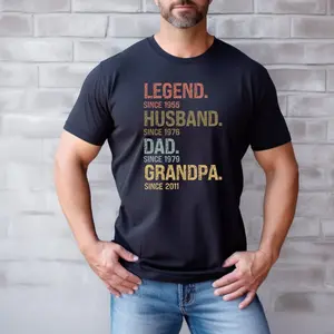 Personalized Grandpa Shirt, Legend Husband Dad Grandpa Custom Shirt, Legend Since Tshirt, Christmas, Father's Day Gifts for Grandpa, Papa Tee