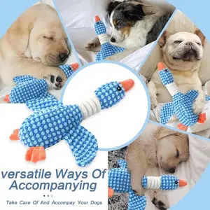 Two Dog Toys, Durable Plush Crinkle and Squeaky Toys for Small Medium Large Breeds, Perfect for Teething Puppies and Playtime Fun