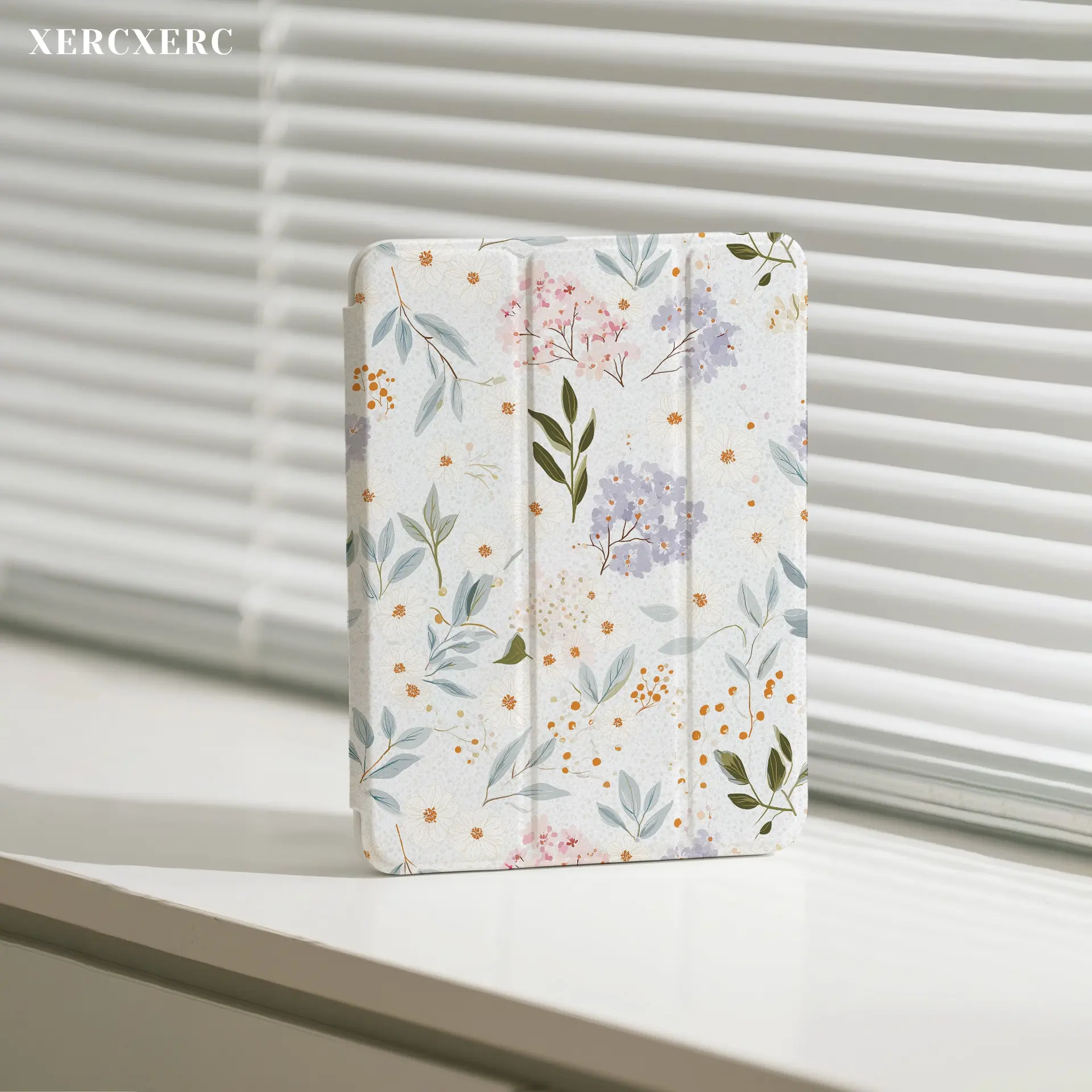 iPad case ipad accessories Floral Pattern PU Flip iPad Case with TPU Soft Shell, Trifold Stand, Pen Slot, Shockproof Drop - Proof, Auto Wake/Sleep for iPad Air 11inch, a16, 9th/10th/11th Gen, Fall, Back to School, Gift