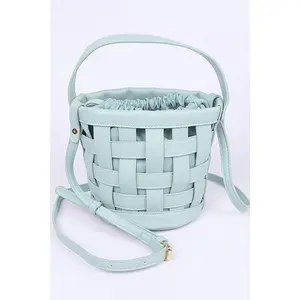 2 In 1 Open Weaved Bucket Swing Bag
