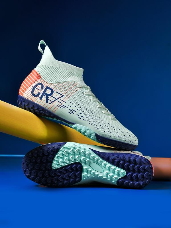 New men's game training boots Non-slip AG cleats Football boots Adult breathable high-top soccer shoes Couple outdoor professional football shoes Lawn light classic black sports soccer cleats Football Field Boots