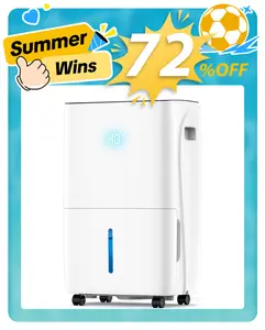 150 Pints Energy Saving Dehumidifier for Home & Basement with Drain Hose, Front LED Display and 8L Water Tank, Ideal for Spaces up to 7500 Sq. Ft., Featuring Auto Defrost,3 Modes, 24H Timer tiktokshopspringglowup summerwins