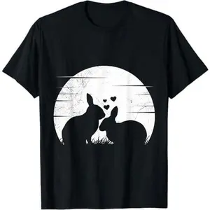 Bunny love couple in love Valentine's Day Rabbit love T-Shirt