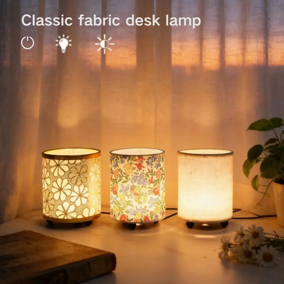 Modern Nordic Small Fabric Decorative Table Lamp, Bedside Table Lamps, Home Decoration Lamp, Indoor Light, Bedroom Lighting, Bedroom Bedside Light, LED Nightlight, Illuminating Led, Creative Decoration, Perfect Gift, Modern Night Lights