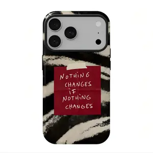Vintage zebra pattern phone case, suitable for iPhone 17 ProMax, 16 Pro, 15, 14, 13, 12, double-layer protective case, smartphone case