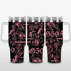 [MADE IN US] Vacuum Insulated Tumbler $uicideboy$ Inspired with Lid - Stainless Steel Travel Coffee Mug Double Wall Hot & Cold Drink Cup Leakproof Portable