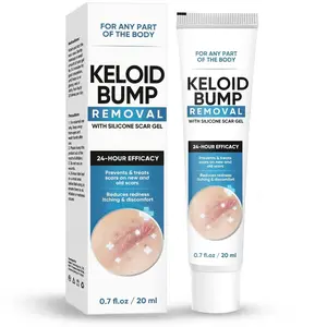 Keloid Bump Cream, Silicone-Based Scar Cream for Face & Body, Advanced Formula to Improve Appearance of Keloids & Raised Scars, 0.7 Fl Oz