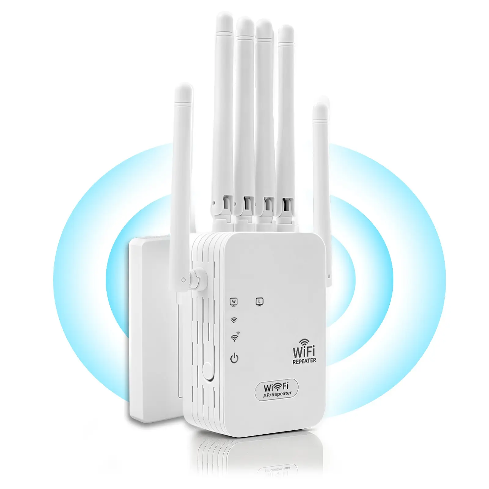 WiFi Extender Signal Booster,WiFi Extender for Home,Wireless Internet Repeater,Long Range Amplifier with Ethernet Port,1-Key Setup,Access Point,Up to 5000sq.ft and 100 Devices