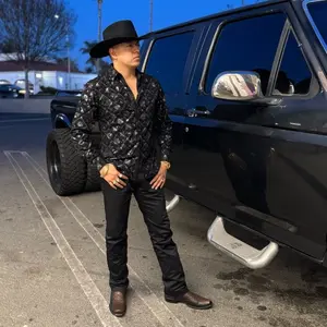 Silver black long sleeve men’s shirt