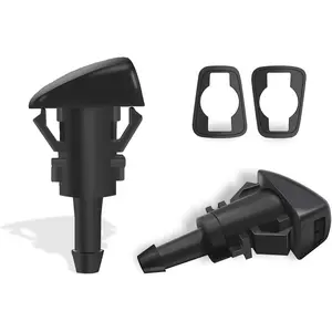 2PCS Front Windshield Washer Nozzles, Windshield Sprayer Nozzle, Wiper Nozzle Replaces OEM # 4805742 AB 5160308 AA, Car Accessories Windshield Washer Jet Nozzle Fits for Jeep, Chrysler, Ram