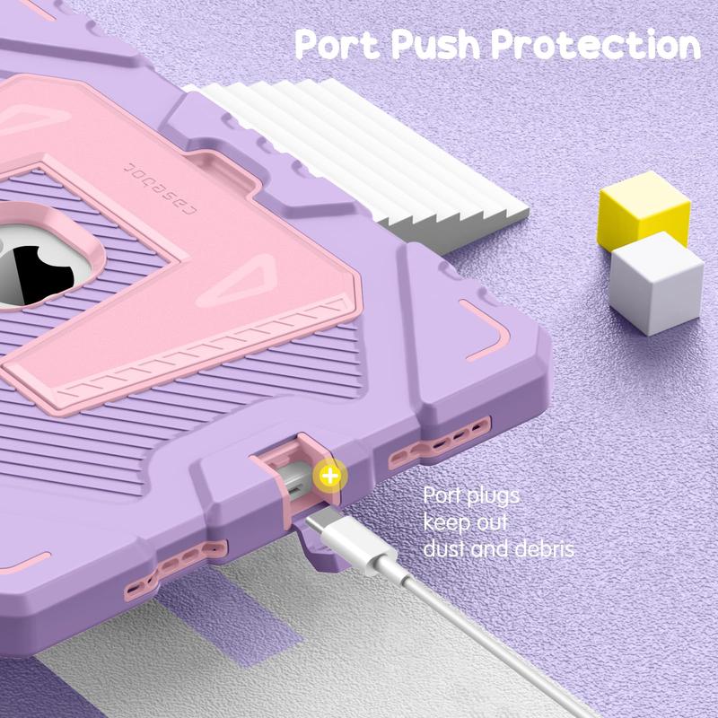 Fintie Kid-Friendly Case for 2025 iPad 11th Gen A16 Chip / iPad 10th Gen, 3-Layer Rugged Protective Case with Built-in Kickstand, Kid iPad Cover