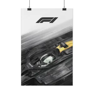 F1 Formula 1 Speed Art Collector's Edition Canvas Poster, Vintage Black and White Hand-Drawn Racing Artwork, Wall Art for Men's Bedroom, Gym, Office Decoration, A Must-Have Collectible for F1 Fans
