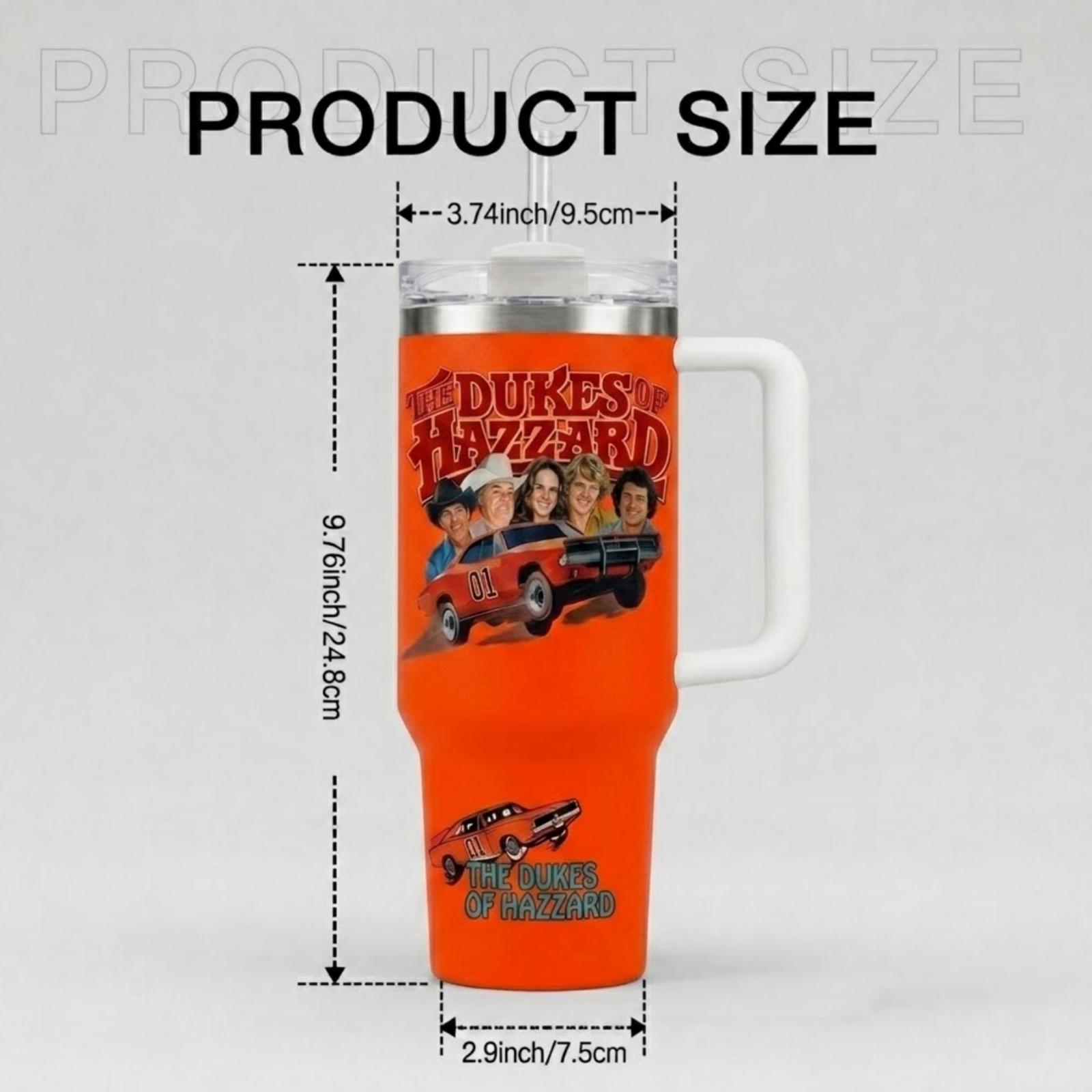 The Dkes of Hazz@d General Lee 01 Tumbler, 20oz/40oz With Handle, Orange Classic TV Show Fan Cup, Retro Car Cast Graphic, Vintage Americana Gift, Drinkware Water Bottle, Straw Not Included The Dkes of Hazz@d General Lee 01 Tumbler, 20oz/40oz With Handle, Orange Classic TV Show Fan Cup, Retro Car Cast Graphic, Vintage Americana Gift, Drinkware Water Bottle, Straw Not Included