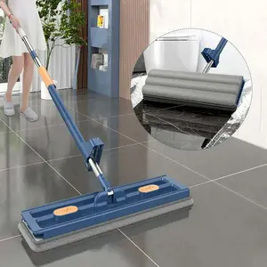 42cm Large Flat Mop Without Hand Washing Microfiber Floor Squeeze Mop Wet Dry Absorbent Mop For Home Cleaning Floors Tiles Tools