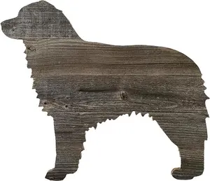 Wood Dog Silhouette | Reclaimed Wood Cutout | Pet Wall Art or Wall Leaner | 12 Inches | Ready to Display | Weathered Gray by BarnwoodUSA Decor Gift