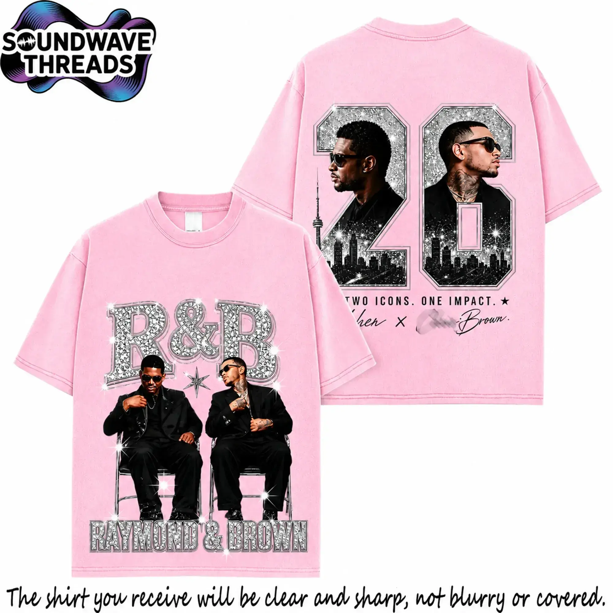 [Free Ship] Comfort Colors The R&B Tour 2026 : Raymond & Brown V4 Premium Cotton T-Shirt, R&B Music Duo Graphic Tee, Urban Hip Hop Soul Streetwear Shirt, Concert Tour Merch