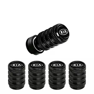 Red & Black Tire Valve Stem Caps 5 Pack Universal Car Tire Valve Stem Protective Covers Auto Parts & Car Accessories Dustproof Leak-Proof Seal Fit for Kia Most Cars SUV Trucks Wheel Tire Valve Stem Protection