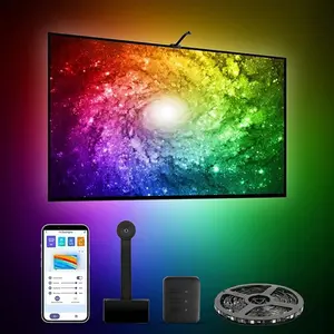 LED Backlights for TVs with Camera, 12.5 ft for TV 55-65 inch, LED Lights Scene Mode, USB Backlights for TV, LED Show, Computer, Gaming Room