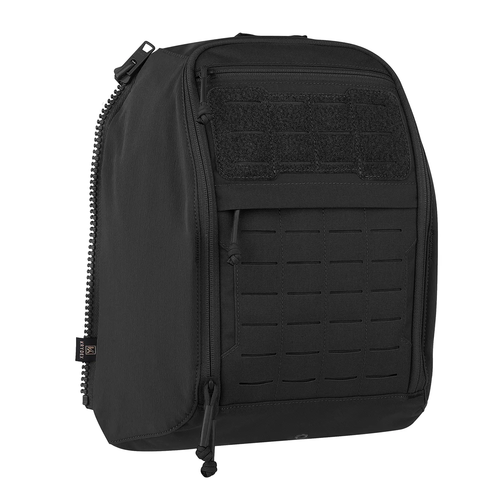 KRYDEX Scarab Tactical Zip-On Back Panel - 500D Nylon Hydration Vest Backpack with Helmet Carrier, MOLLE Compatibility for Plate Carriers
