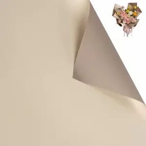 Brown Flower Wrapping Paper,  Floral Bouquet Wrapping Paper  Packaging Florist , 20 Sheets 23.6x23.6 Inch (Coffee)